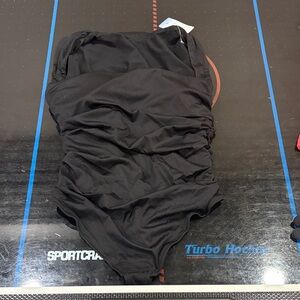 Black Ruched One-Piece Swimsuit